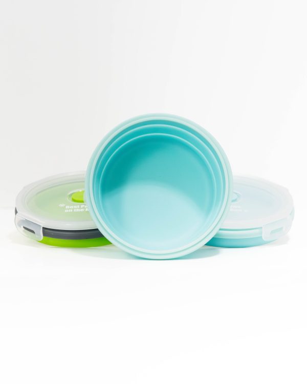Medium Collapsible Bowl with snap on lid - Image 2